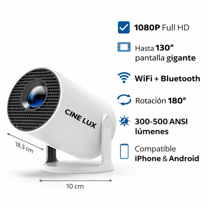 CineLux™ Proyector Portátil Inteligente - Convierte cualquier espacio en tu cine personal en segundos