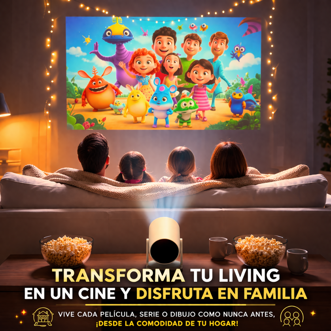 CineLux™ Proyector Portátil Inteligente - Convierte cualquier espacio en tu cine personal en segundos