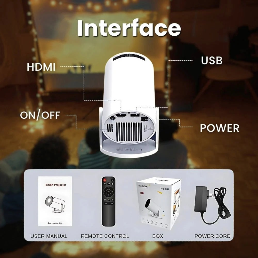 CineLux™ Proyector Portátil Inteligente - Convierte cualquier espacio en tu cine personal en segundos