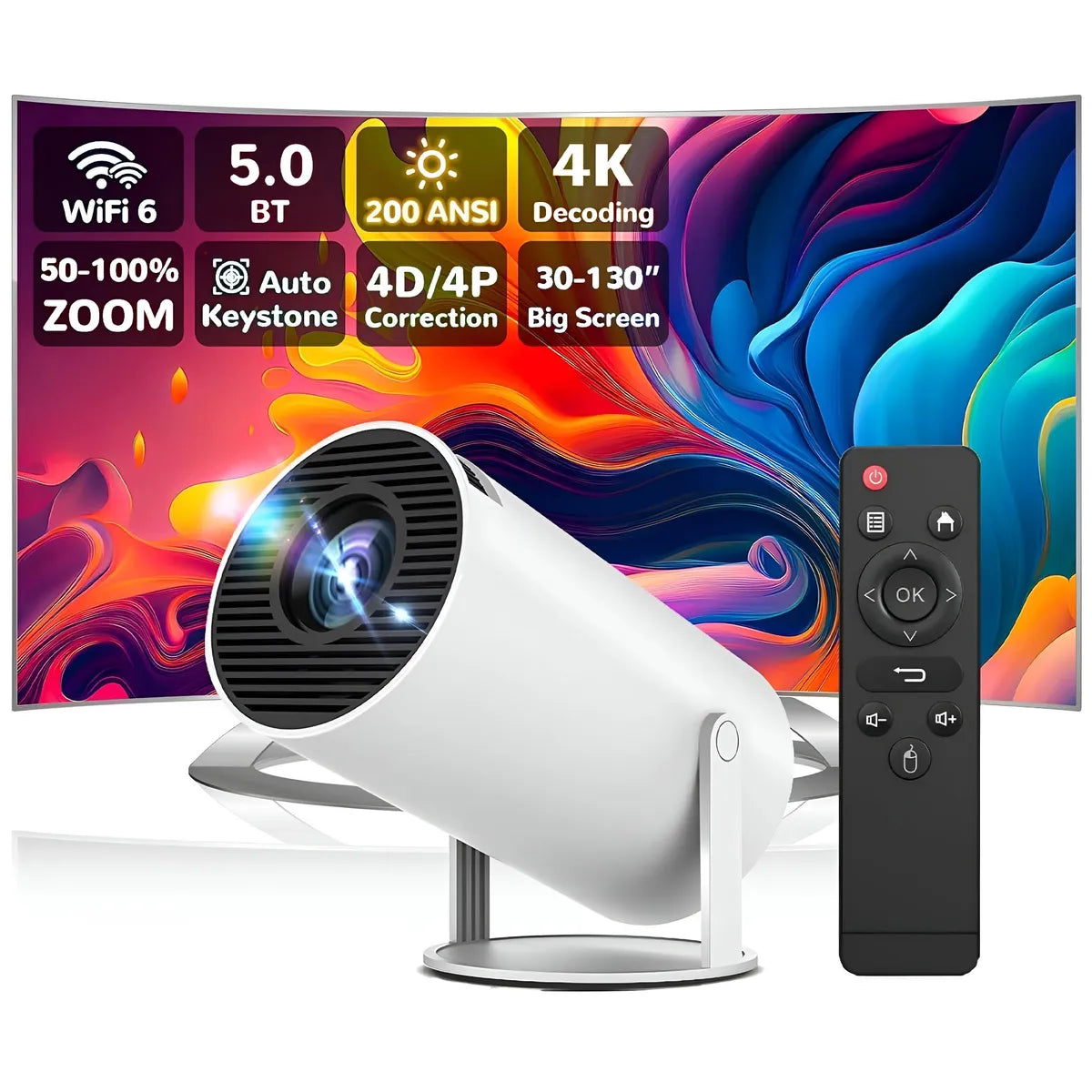 CineLux™ Proyector Portátil Inteligente 4k