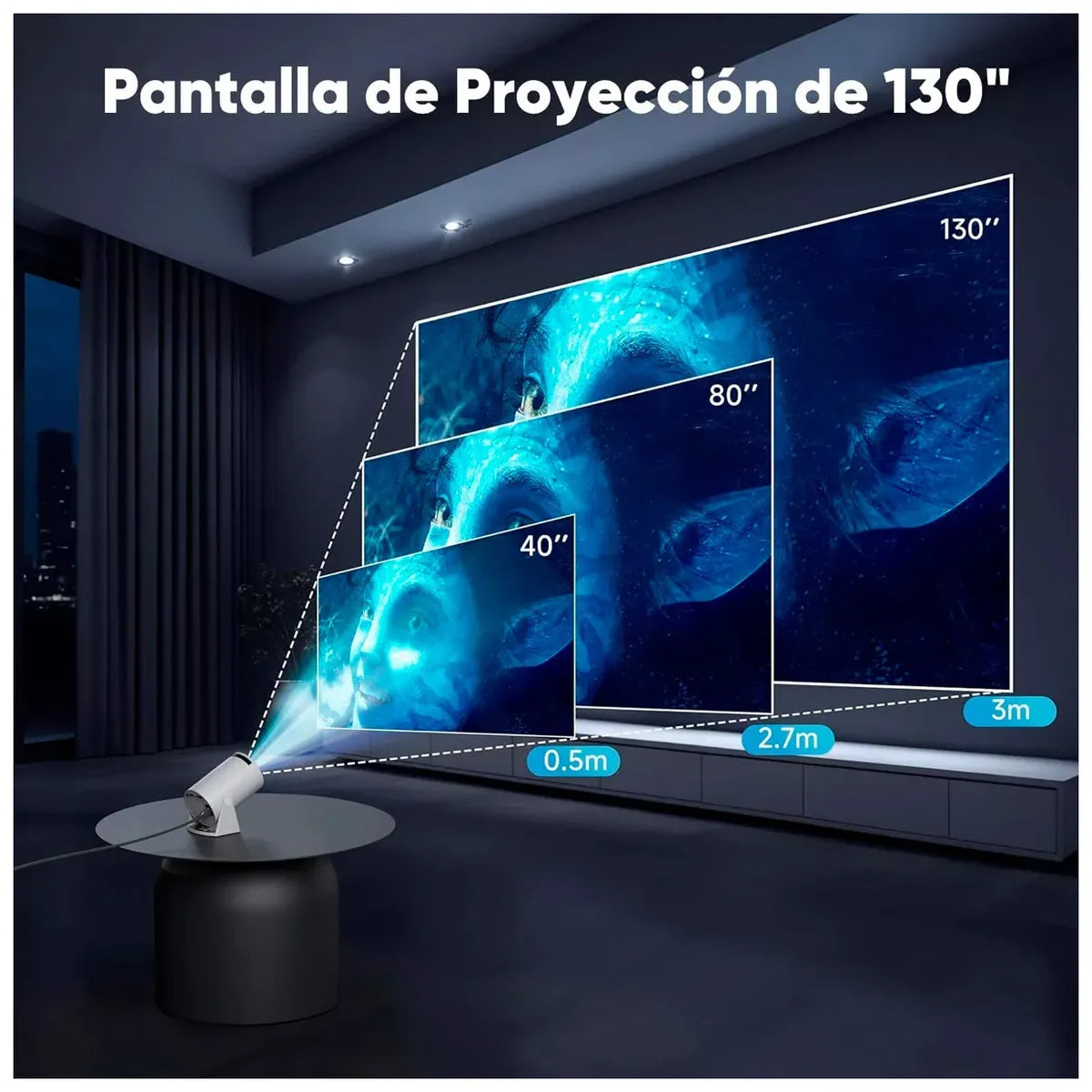 CineLux™ Proyector Portátil Inteligente